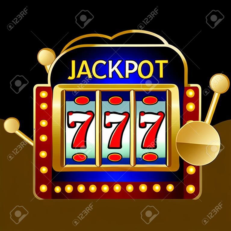 jackpot on a slot machine vector illustration
