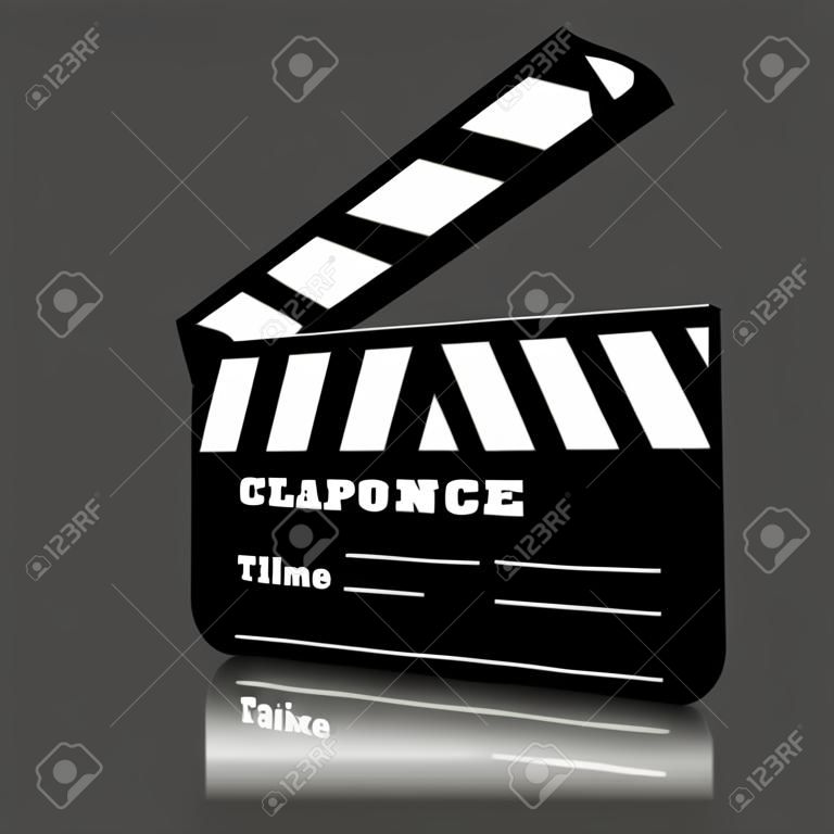 Clap Film Kino Romantik Genre, clapperboard text illustration.