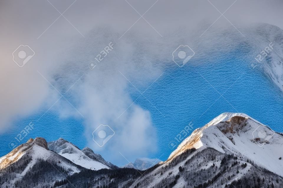 Snowy peaks in Tena Valley, Panticosa, Aragon, Huesca, Spain.