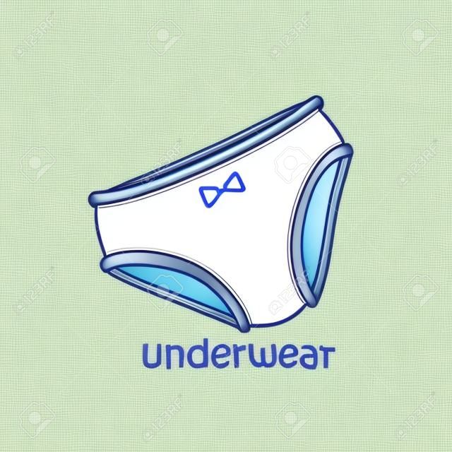 Alphabet U For Underwear Vocabulary School Lesson Cartoon Illustration Vector Clipart Sticker