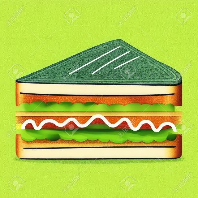 Green Sandwich Illustration