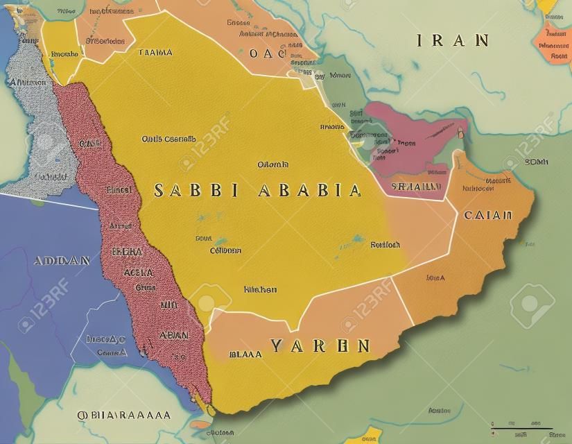 Arabian Peninsula Political Map