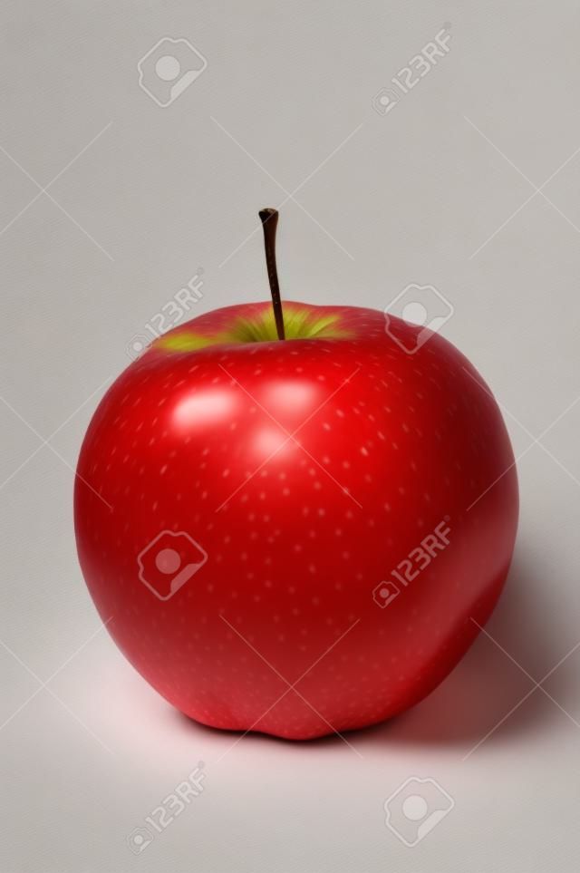 Pomme rouge isolé sur fond blanc