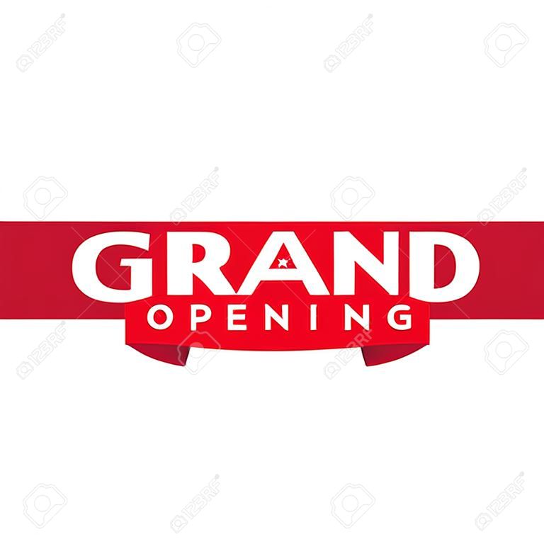 Grand Opening invitation label lettering