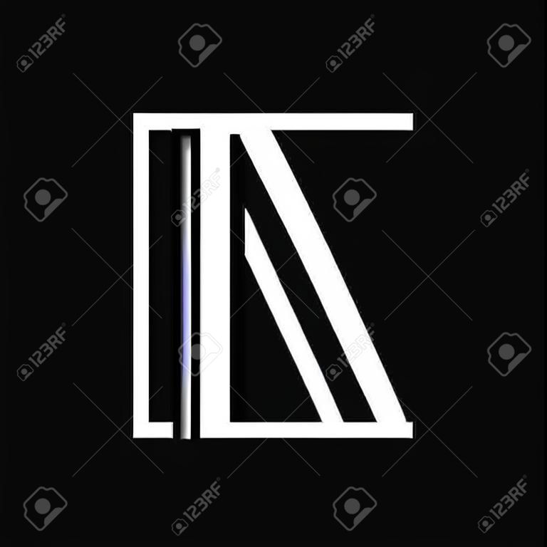 Capital letter K From white stripe enclosed in a square . Overlapping with shadows monogram, logo, emblem. Trendy design.