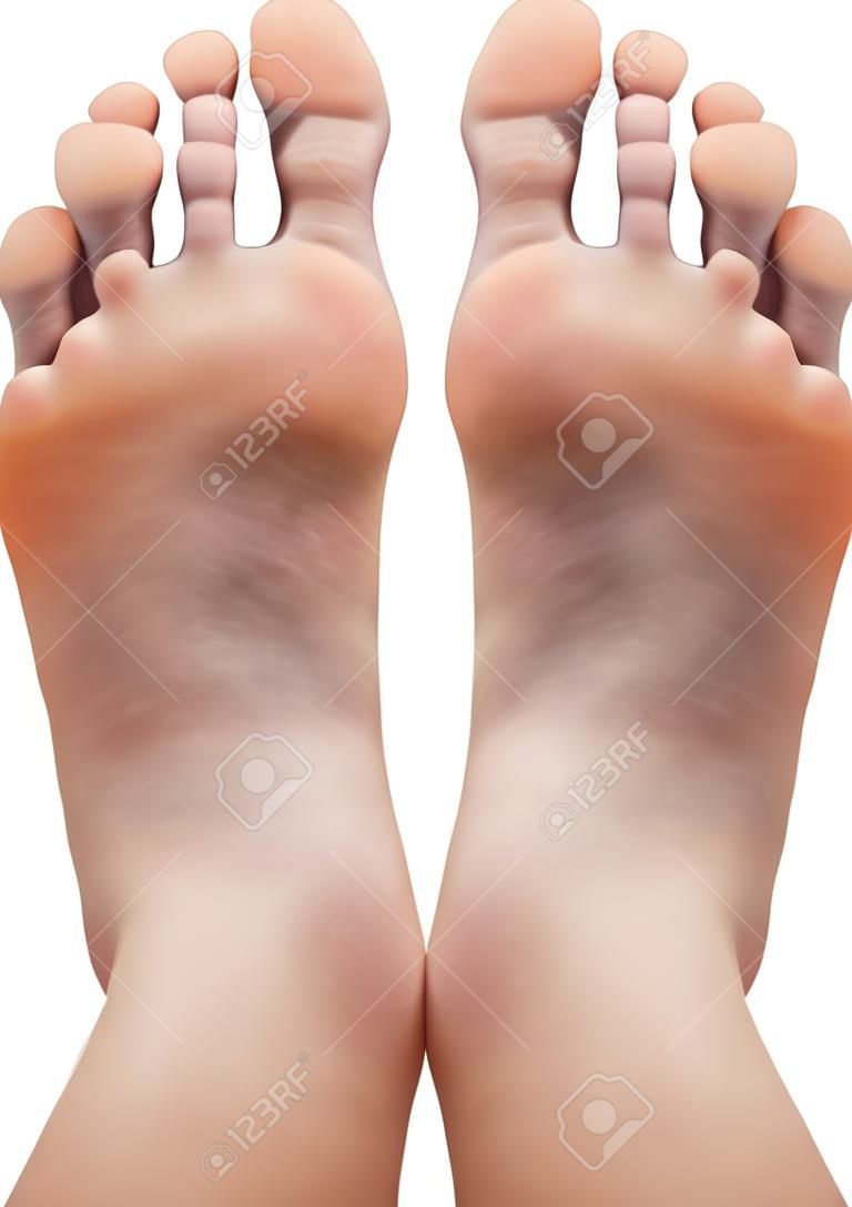 Sluiten van vrouwelijke voeten