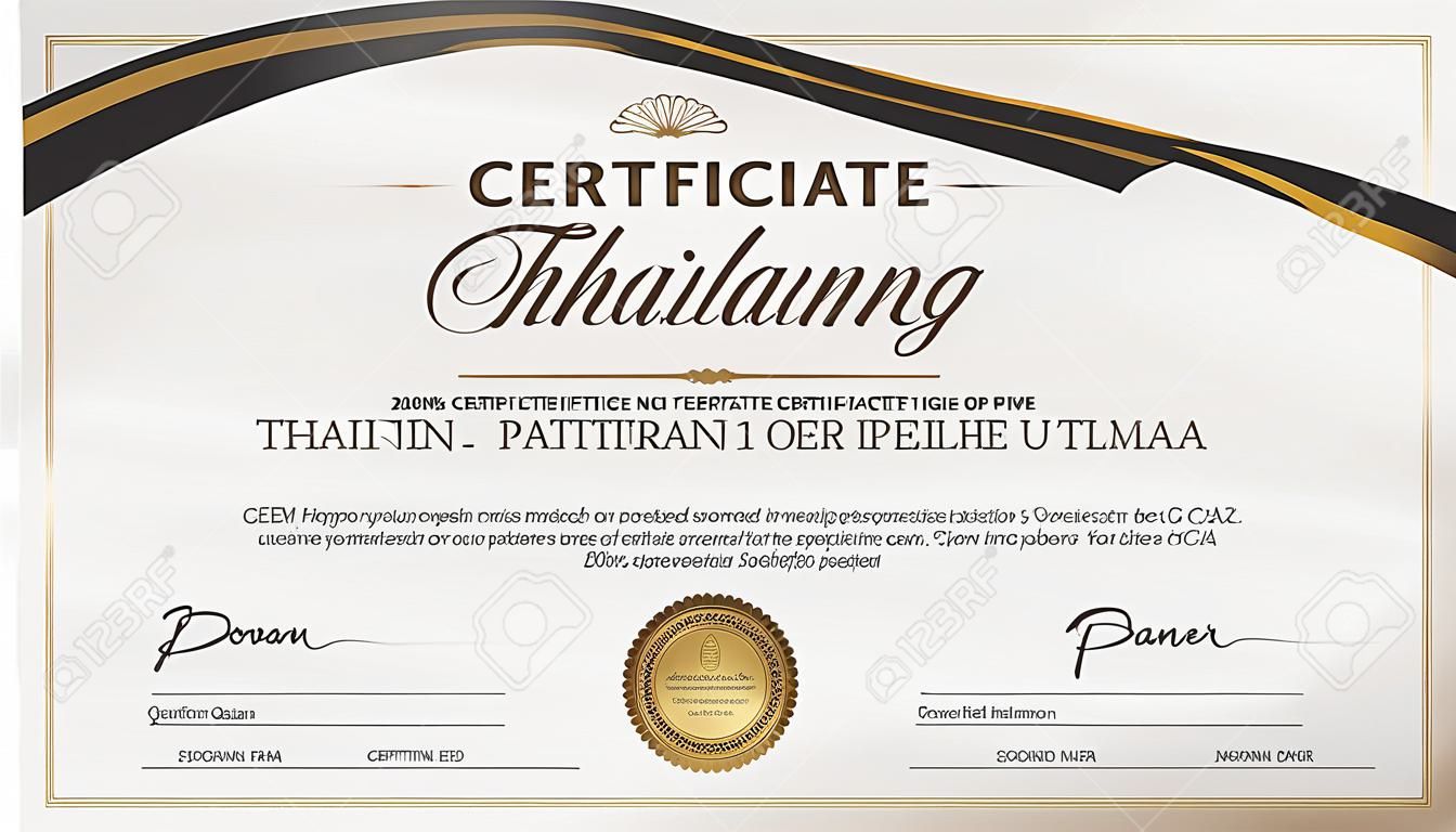 Certificate Design Template. Unique Patterned Thailand mixed with other designs . So as Pakalang for someone special.