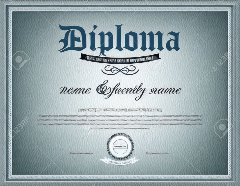 Diploma, plantilla de diseño de certificados