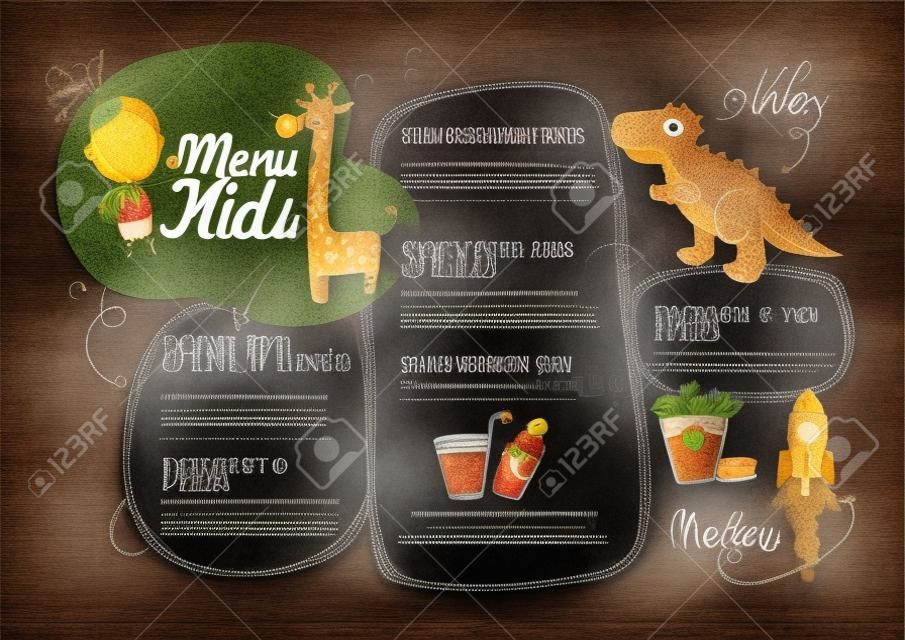 menu for kids template.