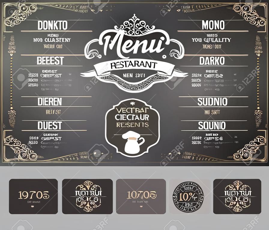 Vector restaurant menu template.