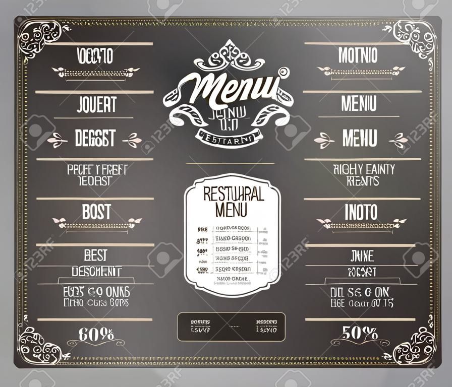 Vector modello di menu ristorante.