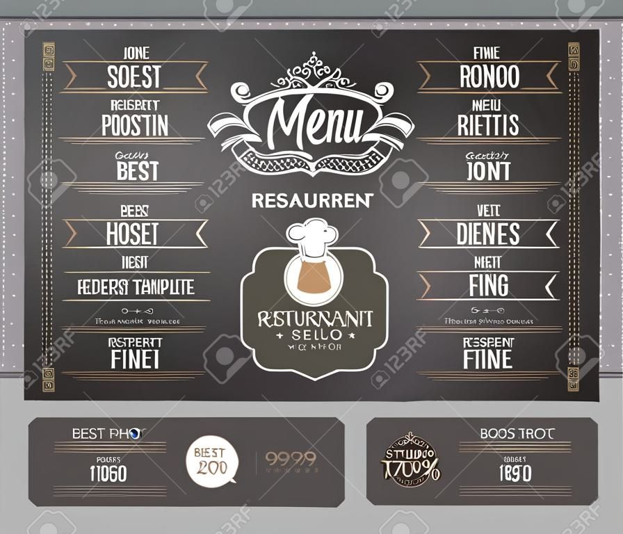 Wektor szablon menu restauracji.