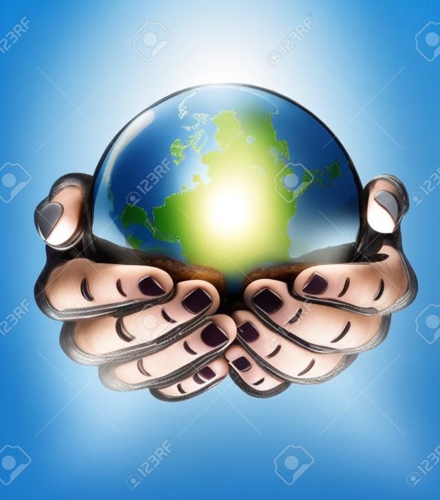 Рука, держащая земной шар