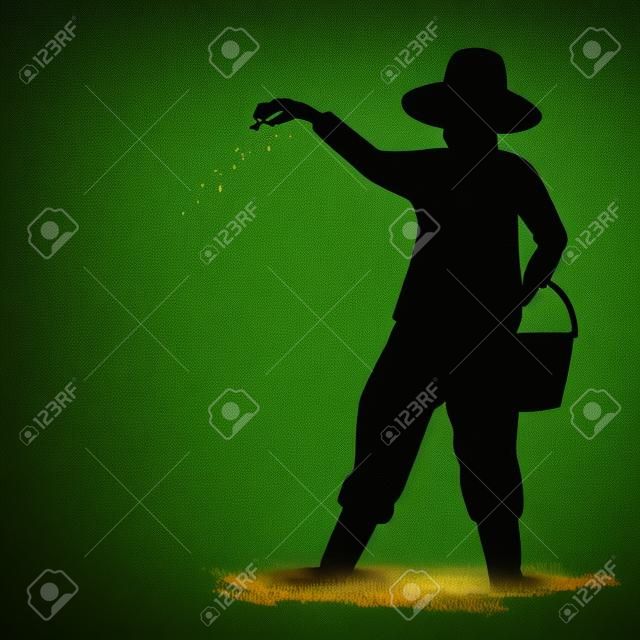 conception de forme de fermier silhouette