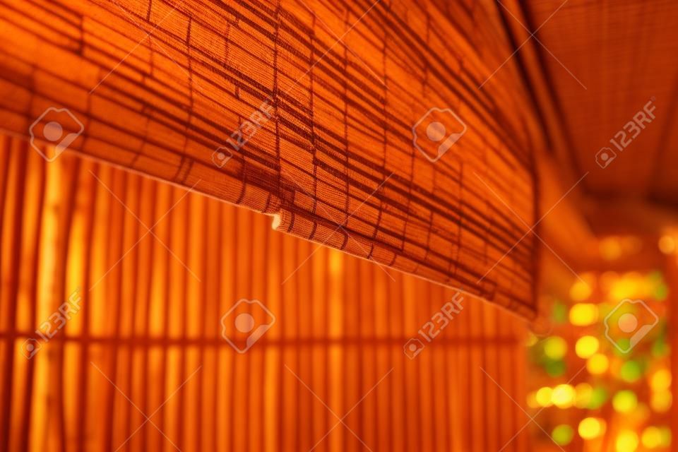 bamboo wood sunshade asian traditional home decoration in Japan