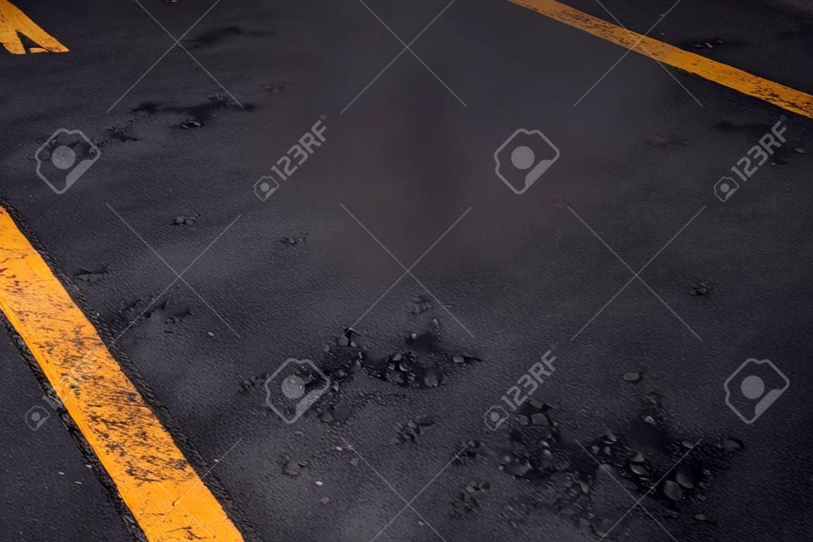 road asphalt texture with traffic line for transport background with space for text