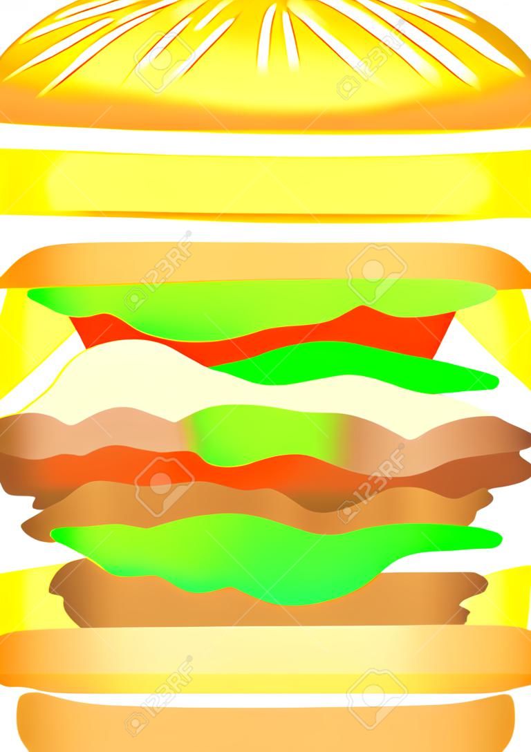 Hambúrguer com carne e alface