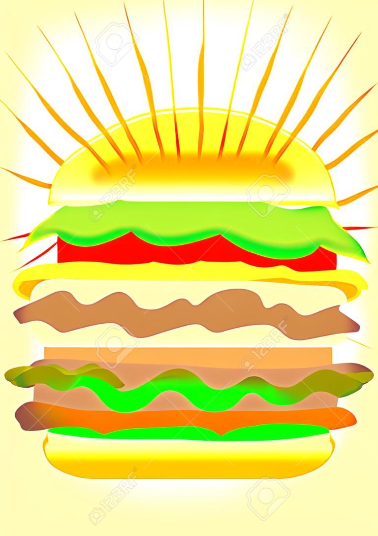 Hambúrguer com carne e alface