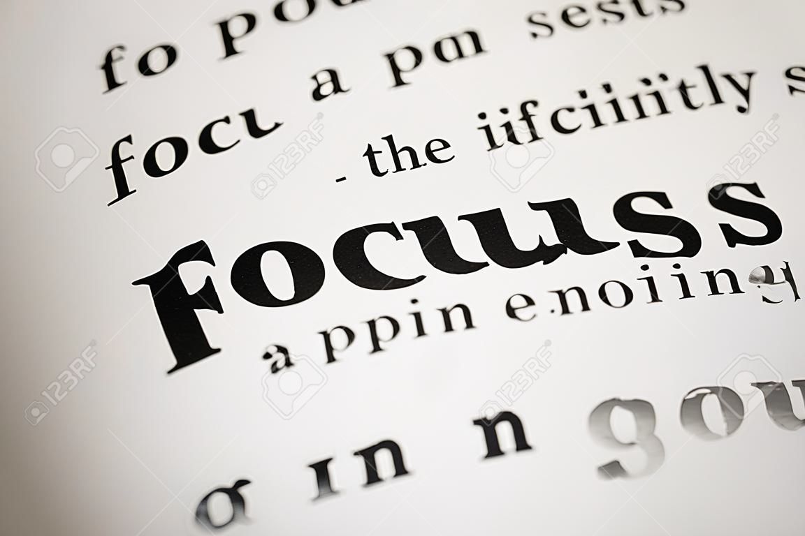 Fake Dictionary, Dictionary definition of the word Focus.