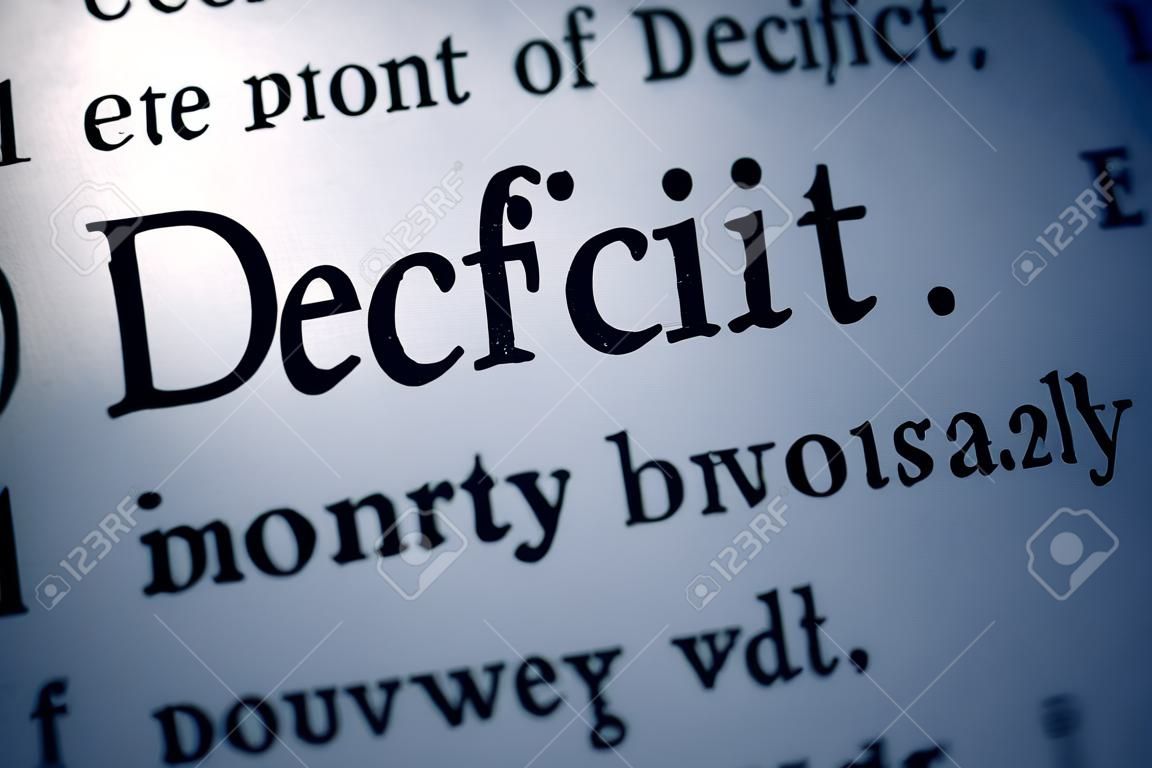 Fake Dictionary, Dictionary definition of the word deficit  