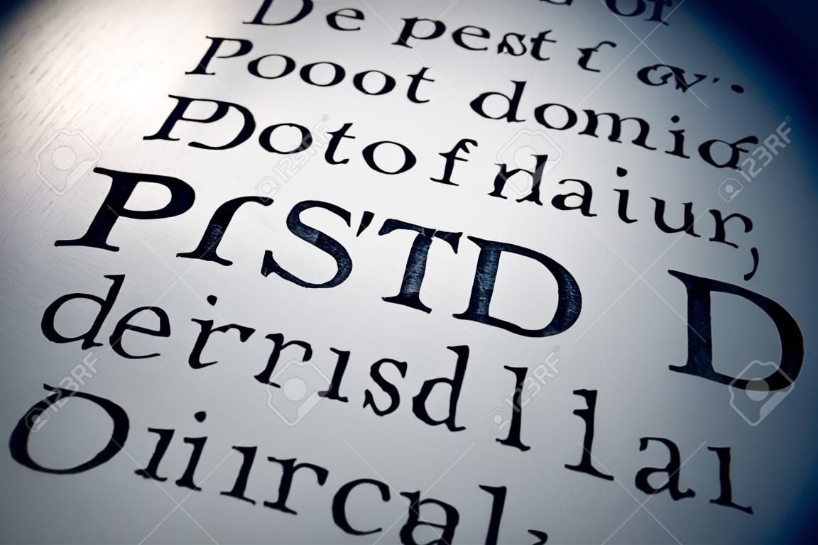 假字典，單詞PTSD創傷後應激障礙的定義詞典