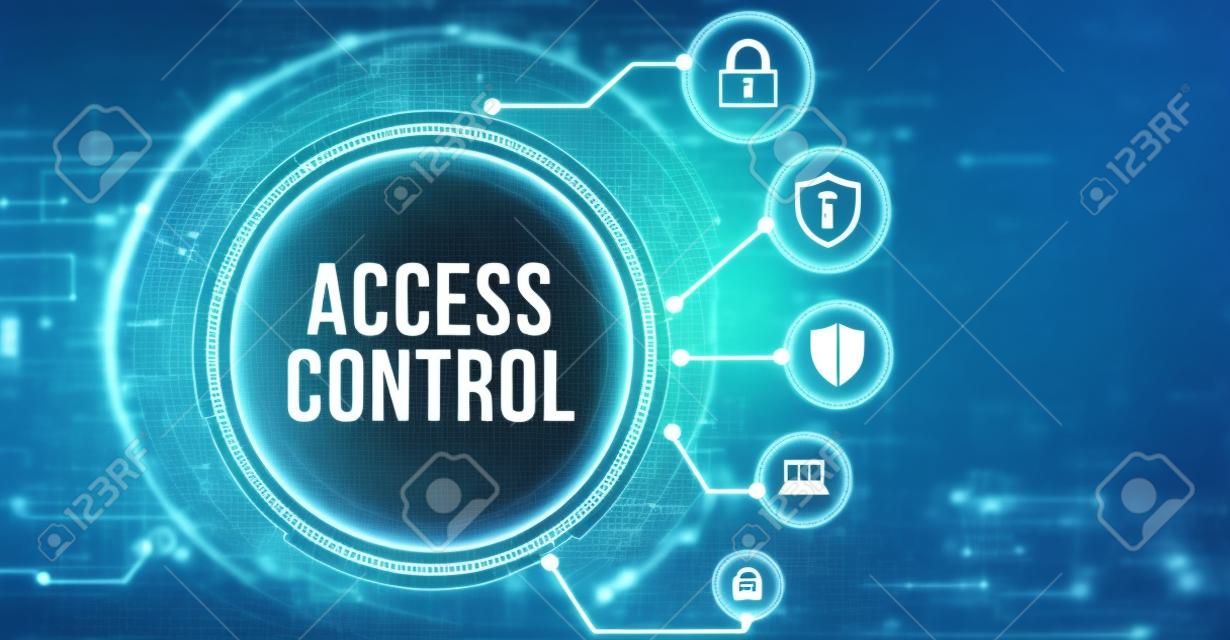 Internet, entreprise, technologie et concept de réseau. Concept de confidentialité des technologies d'entreprise de protection des données de cybersécurité.