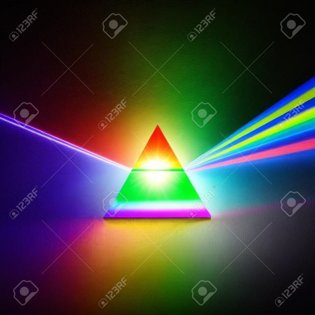 Prisme Triangulaire Brise Rayon Lumineux Blanc Couleurs Spectrales Arc Ciel  Vecteur par ©yanabolbot.gmail.com 222776884