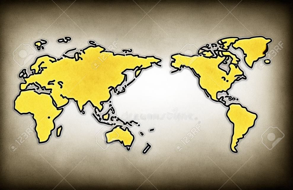 世界地図とコンパスのベクトル、ベクトル イラスト