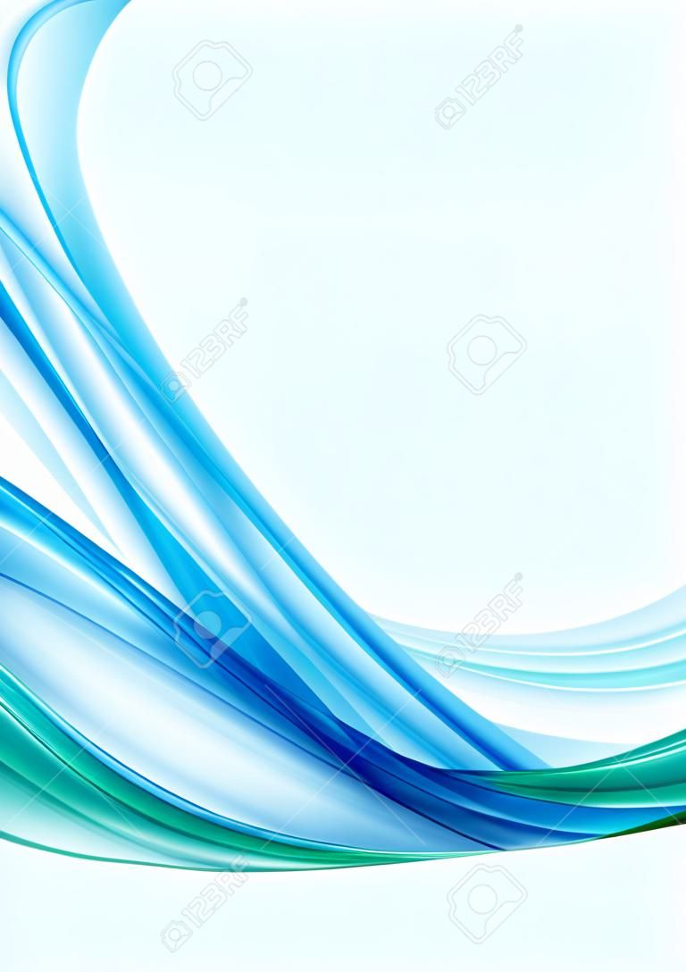 藍旋風線證明書抽象的背景，現代未來的波浪線佈局。