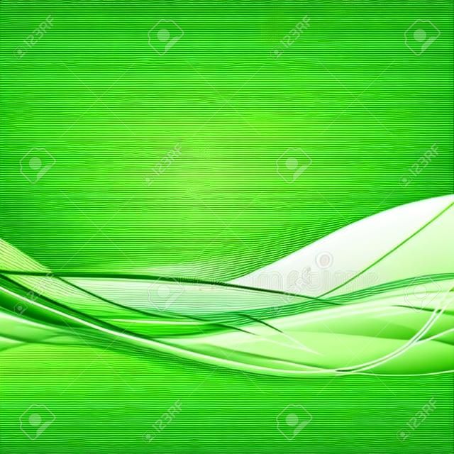 绿色生态抽象现代速度线背景可编辑渐变条纹布局矢量插图