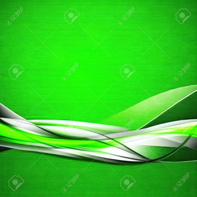 緑色のエコロジー抽象的な現代的なスピード ライン背景編集可能なグラデーション ストライプ レイアウト。ベクトル図