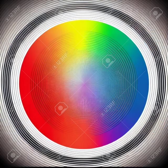 Color Wheel Vector. Abstract Colorful Rainbow Circle. Isolated Illustration
