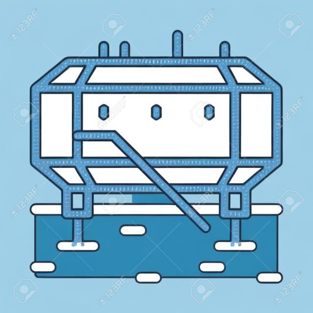 vettore icona stazione polare. segno della stazione polare. illustrazione del simbolo del contorno isolato