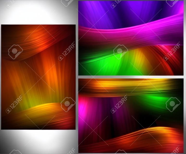 Abstract muscle backgrounds set