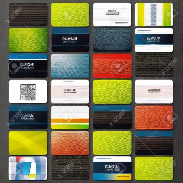 회사 디자인 및 텍스트에 대 한 다양 한 비즈니스 카드 또는 신용 카드 빈 질감 벡터 템플릿
