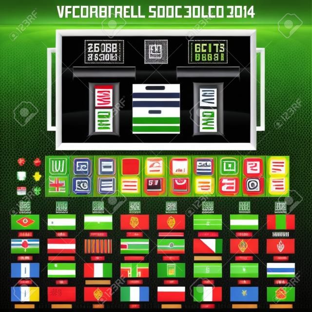 World Cup foci, foci eredménytábla. 2014 Vector Kit