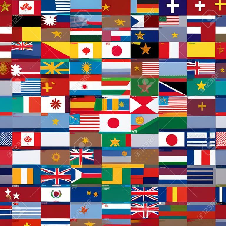 Background Made from World Flags. Vector Template