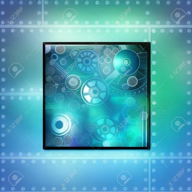 Abstract Mechanism Backdrop. Ready for Your Text and Design.