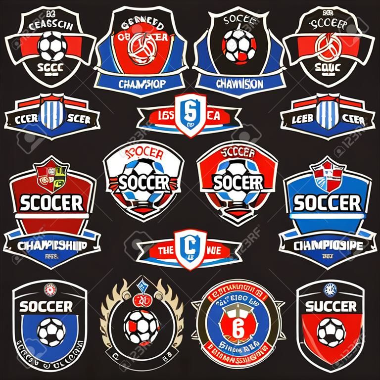 Raccolta di loghi generici di squadre di calcio o di calcio di loghi di campionato