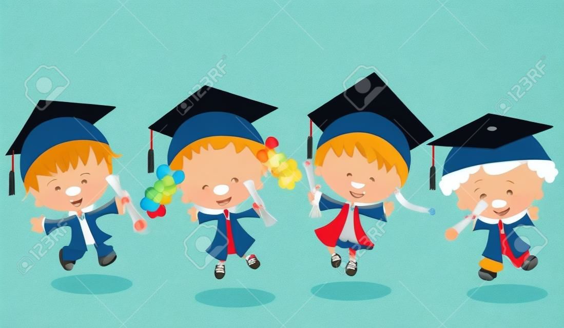 Happy Graduated Kids