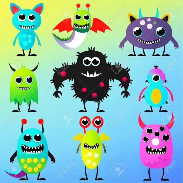 Vector Colección de Cute Monsters