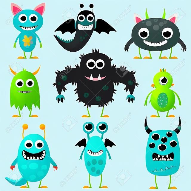 Vector Colección de Cute Monsters