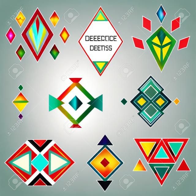 Geometric shapes, design elements. Vector collection