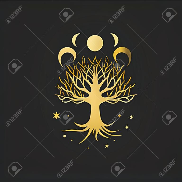 Heiliger Baum. Handgezeichnete Vektorgrafik