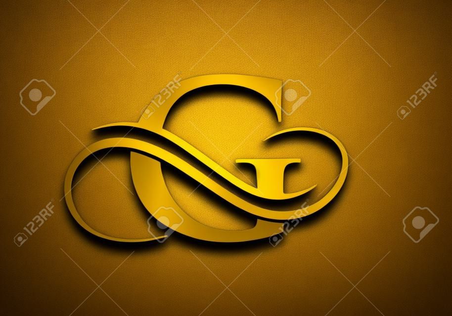G Letter Initial Luxurious Logo Template. Premium G Logo Golden Concept. G Letter Logo with Golden Luxury Color and Monogram Design.