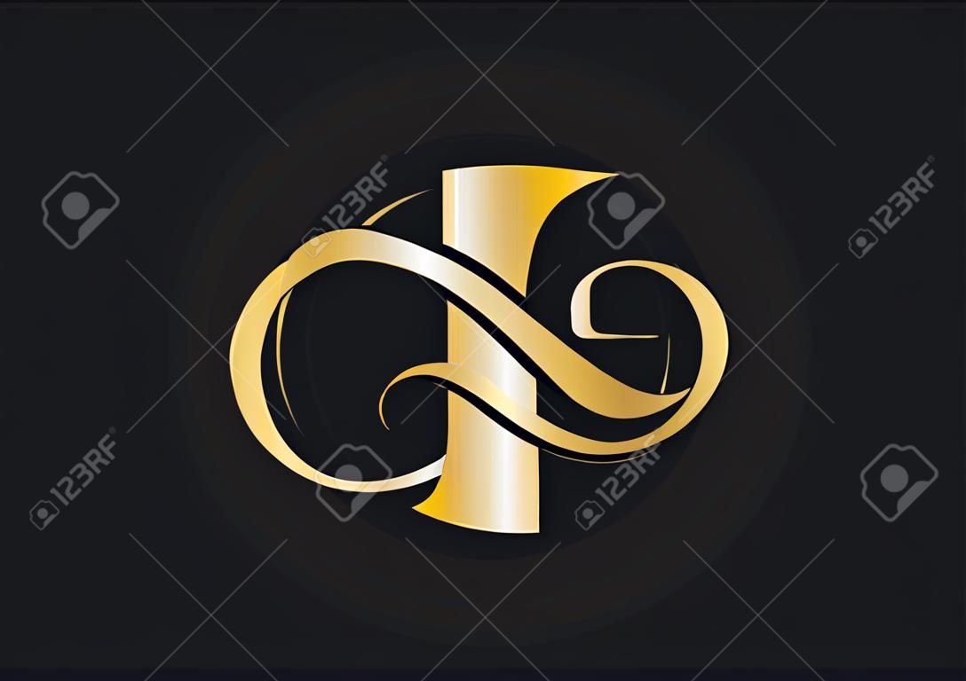 Początkowy luksusowy szablon logo litery G. złota koncepcja logo premium g. Logo litery g ze złotym luksusowym kolorem i monogramem.