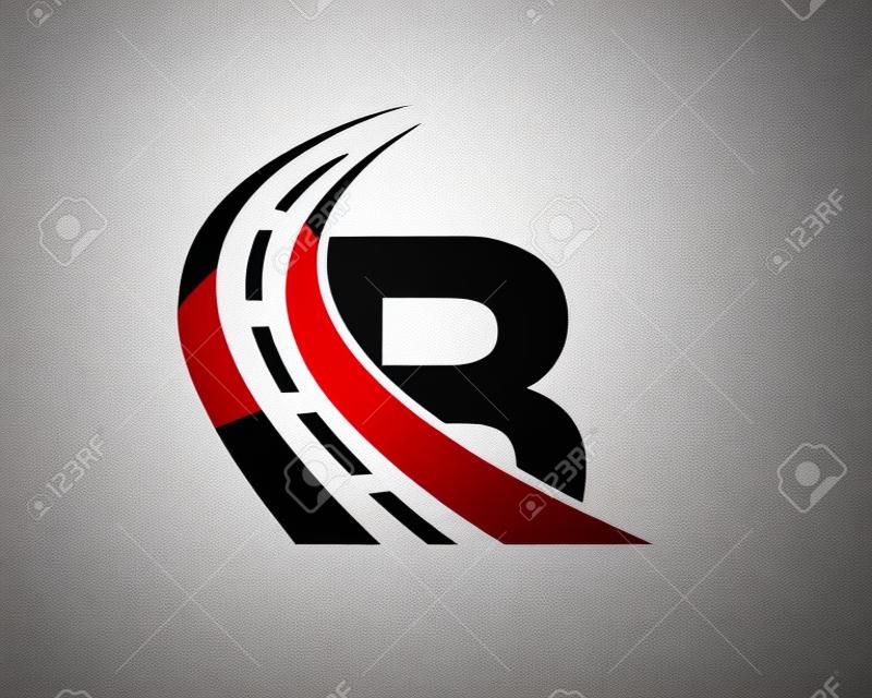Logo De Transport Avec Concept De Lettre B. Modèle de conception de logo de route lettre B