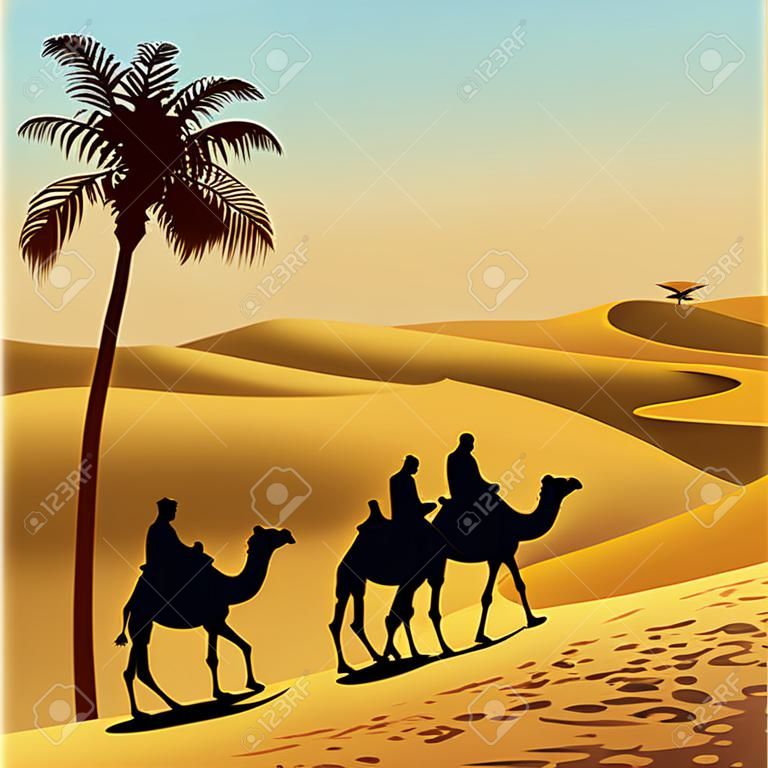Sahara lifestyle and camel caravan