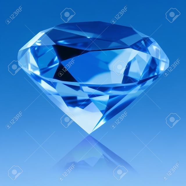 孤立的藍色鑽石