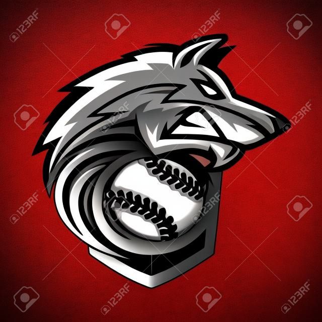 Logo de l'équipe de loup de baseball